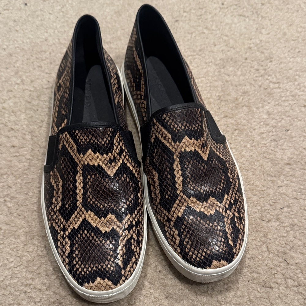 Vince Snake Print Slip-On Women Shoes